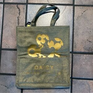 Marc Jacobs Gold Daisy Canvas Tote
